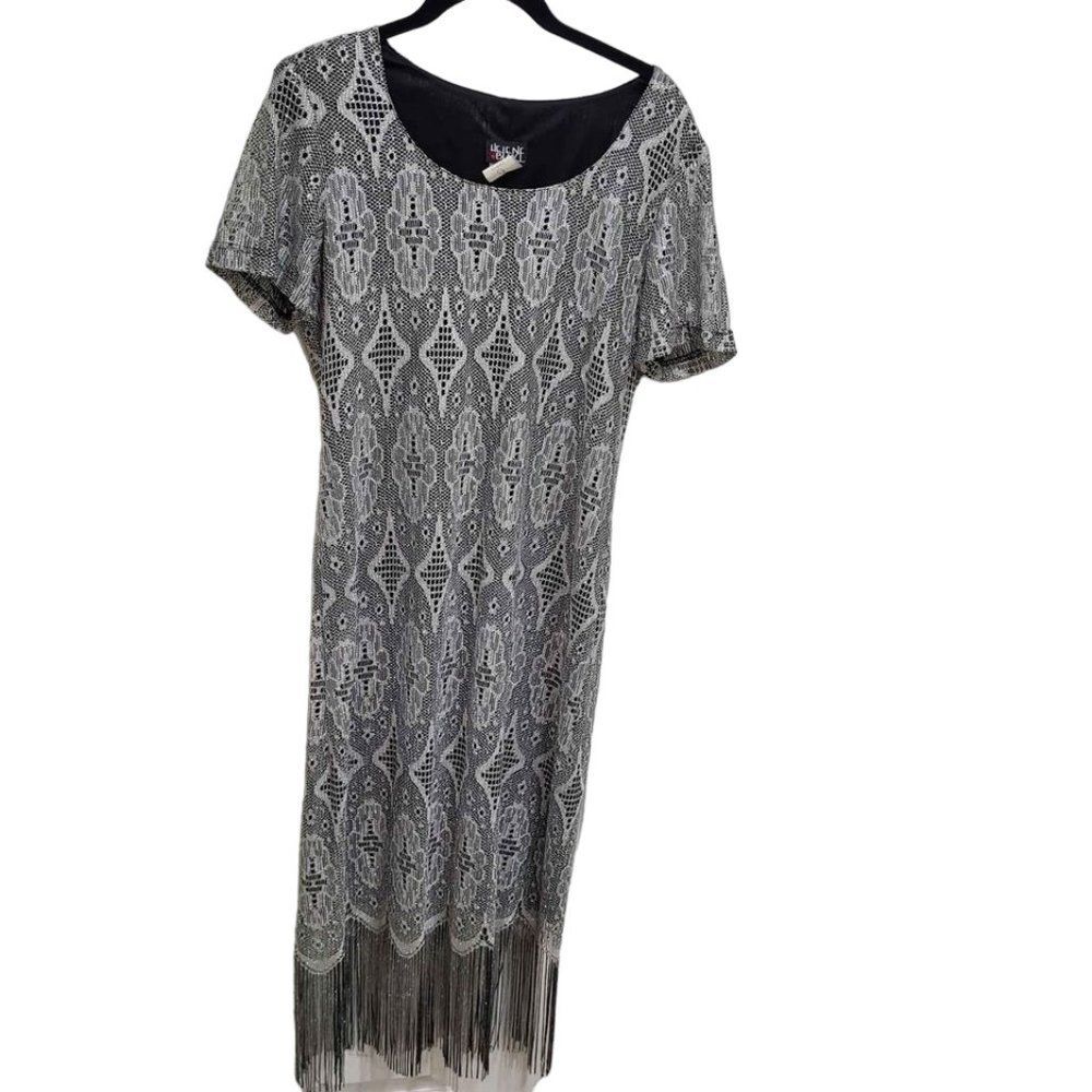 Vintage Silver Fringe Cocktail Dress